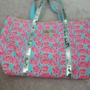 Lilly Pulitzer Flamingo Beach Bag